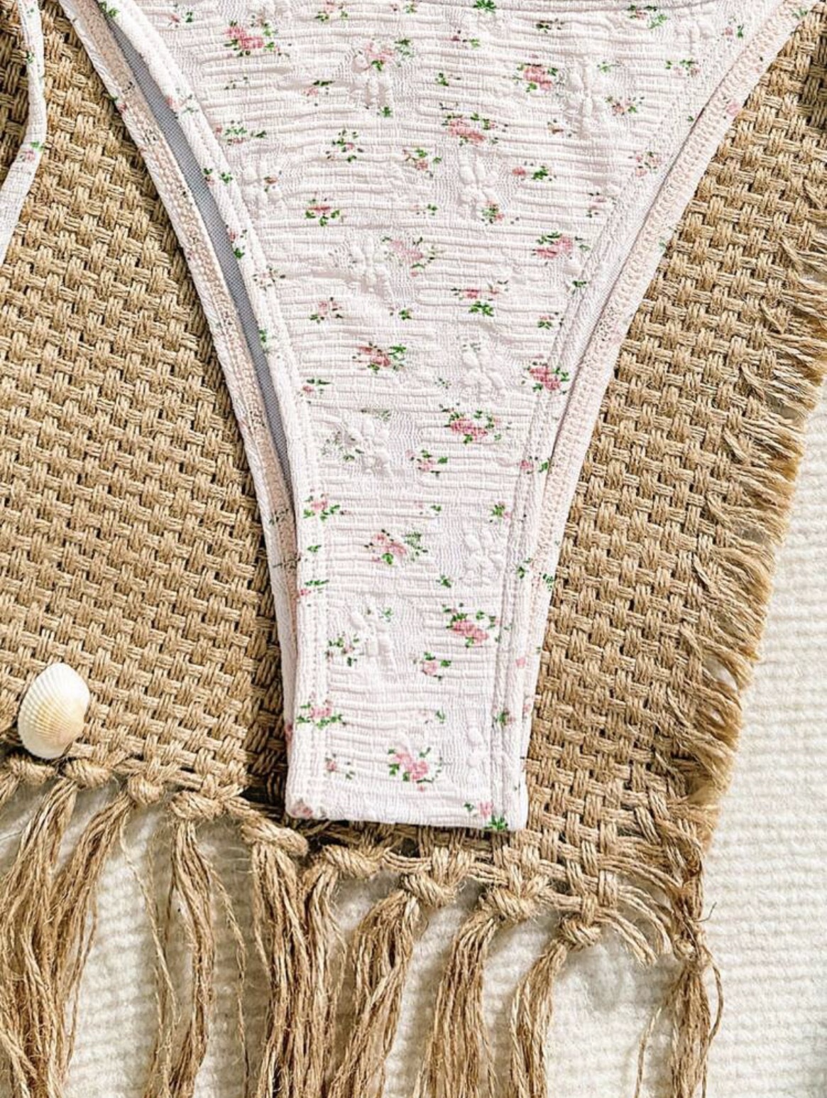 Women's Clothing Style Women's Bikini Swimsuit High-End Floral Print Halter Neck Tie-Up Sexy Swimwear For Hot Springs And Vacations_ecoleips.com