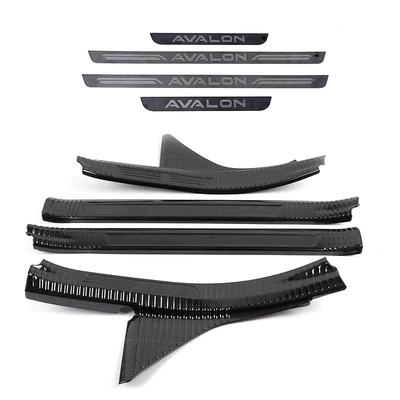 Modified Welcome Pedal Trunk Rear – Dekorativ pedal başlıqları - special-for-hybrid-4-pieces-of-inner-sill-strips-stainless-steel-black-titanium-brushed-applicable-to-2019-asia-dragon