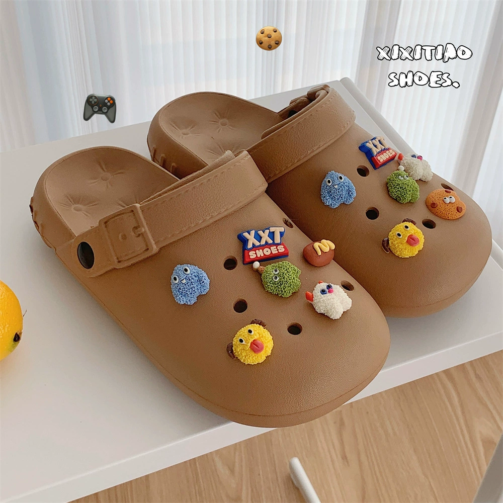 Креативные Забавные милые Мультяшные монстры, новые праздничные туфли с закрытым носком, летние туфли с мягкой подошвой, удобные Верхняя одежда, сандалии для женщин