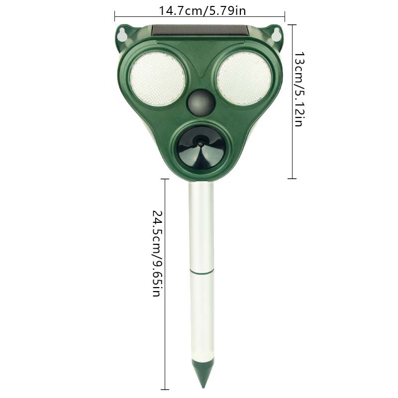 Transfronterizo caliente ratón ultrasónico repelente al aire libre de alta potencia repelente de aves repelente de perros solar repelente de animales