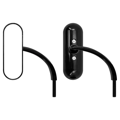 Motorcycle retro rearview mirror Harley classic motorcycle modified rearview mirror cool black mirror reverse mirror (Motorcycle rearview mirror) - bright-black
