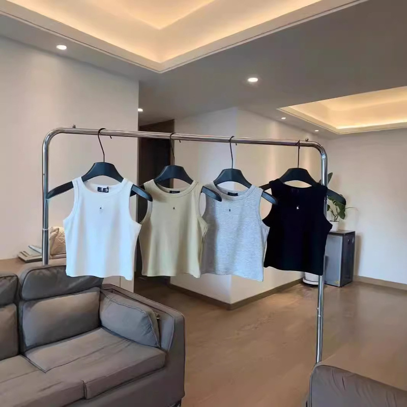 InsTanT Ink RL SpoT High Version Ruff Sleeveless VesT Women's Pony Logo Embroider Fashion VersaTile Slim T-shirT