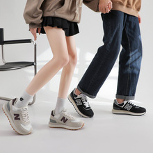 哇噢男运动鞋透气防滑款百伦跑步鞋耐磨情侣款字百搭女休闲鞋n574