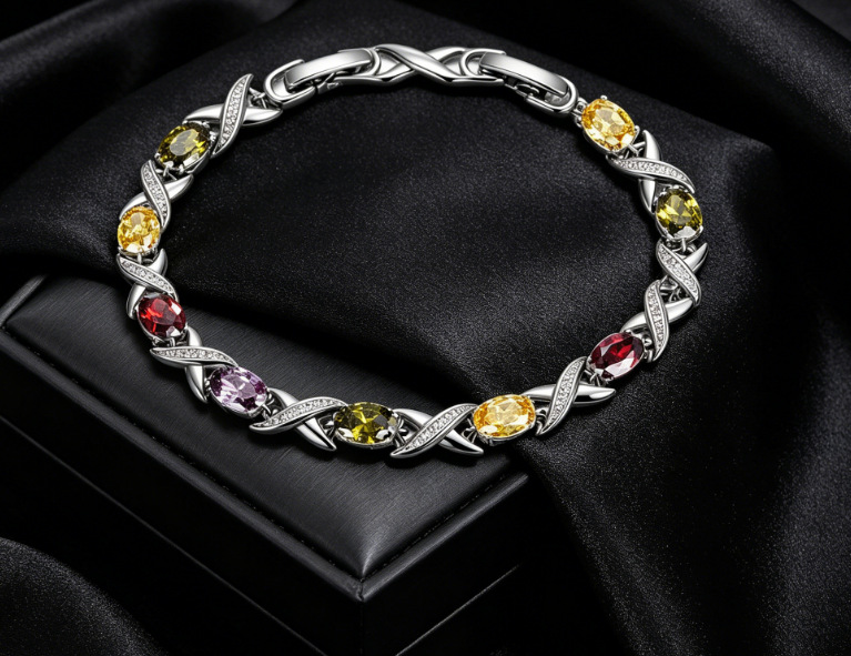 Xuping Europa y los Estados Unidos de moda transfronteriza simplista ins brazalete de aleación de cobre geométrica redonda pequeña pulsera de azúcar al por mayor mujeres
