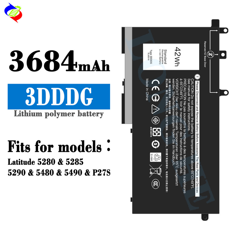 Suitable for Dell 3Dddg Laptop Battery Latitude 5280/5285/5290/5480/5490 Wholesale