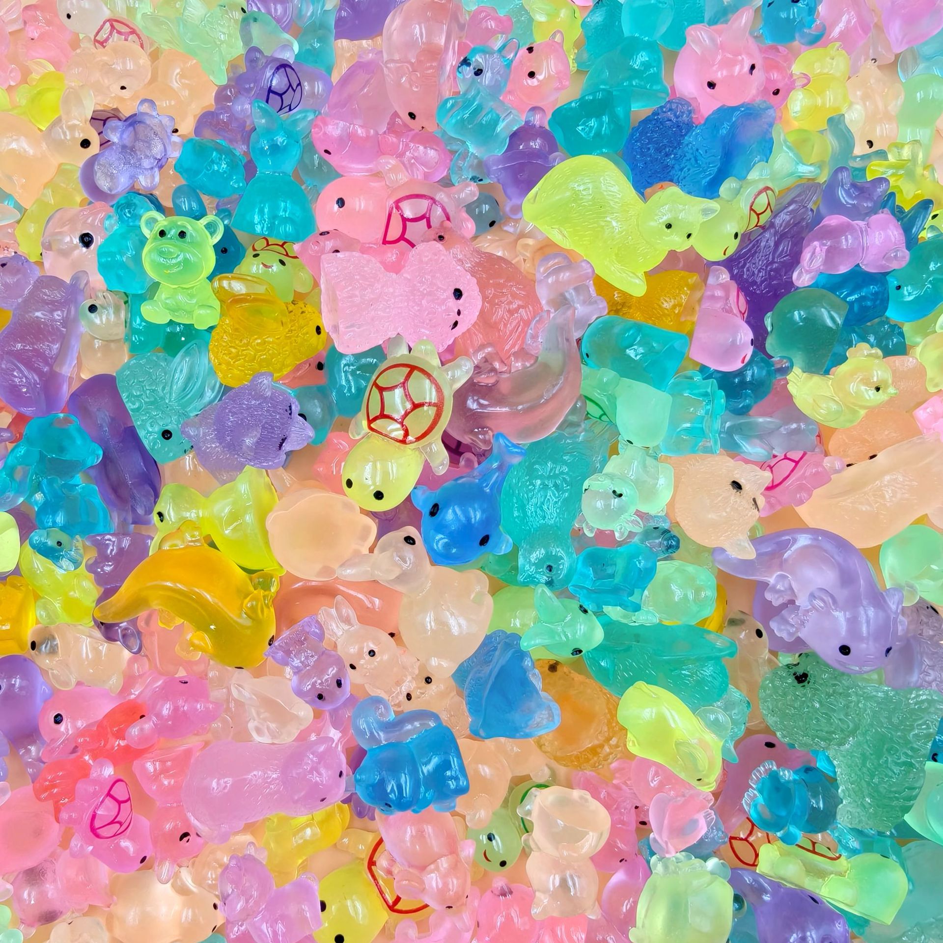 混款夜光立体小动物树脂可爱树脂工艺 微景观微缩装饰动物DIY摆件