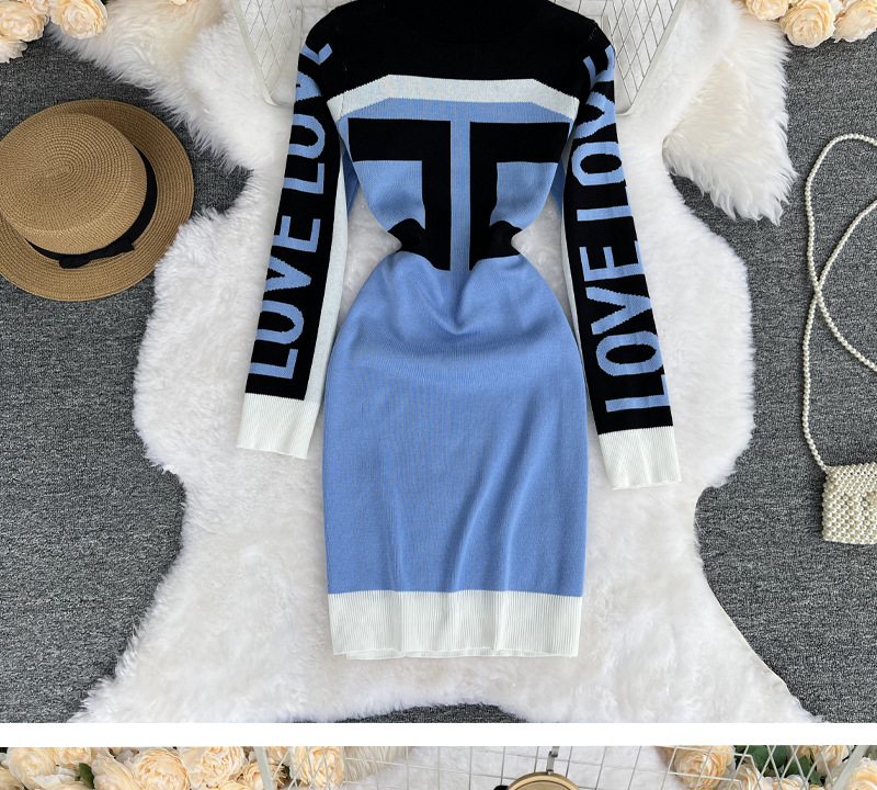 Abbigliamento Donna Abito in maglia elastica e stampata_voghion.com