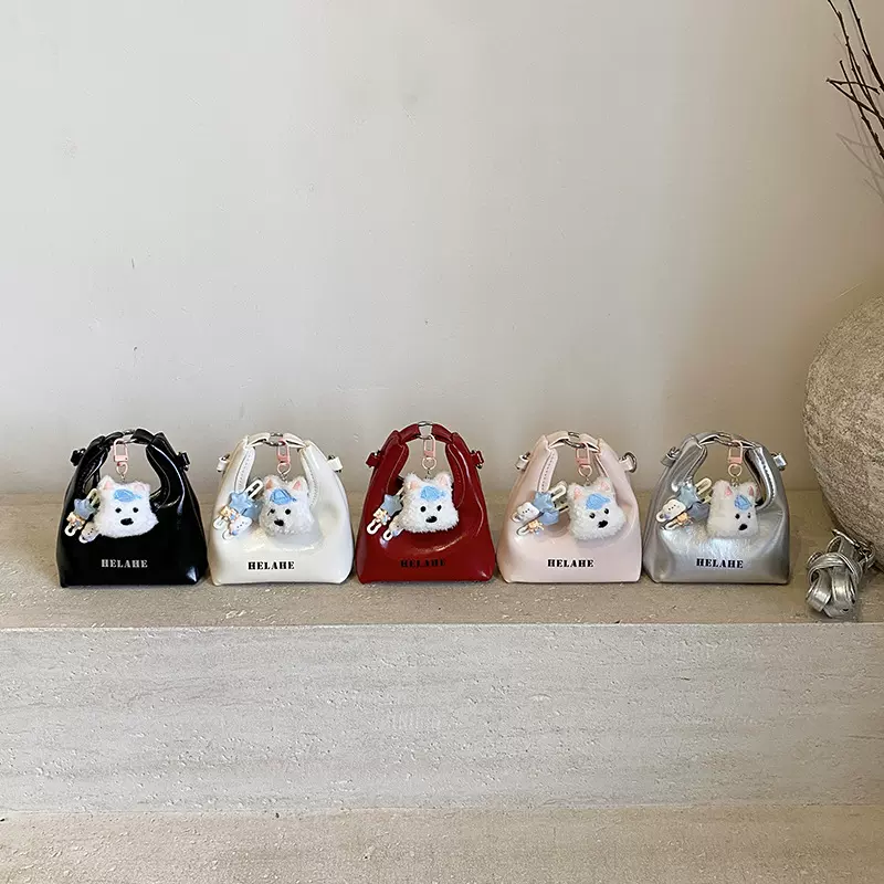 高颜值带挂件男女童单肩包迷你可爱宝宝手提包洋气字母儿童配饰包