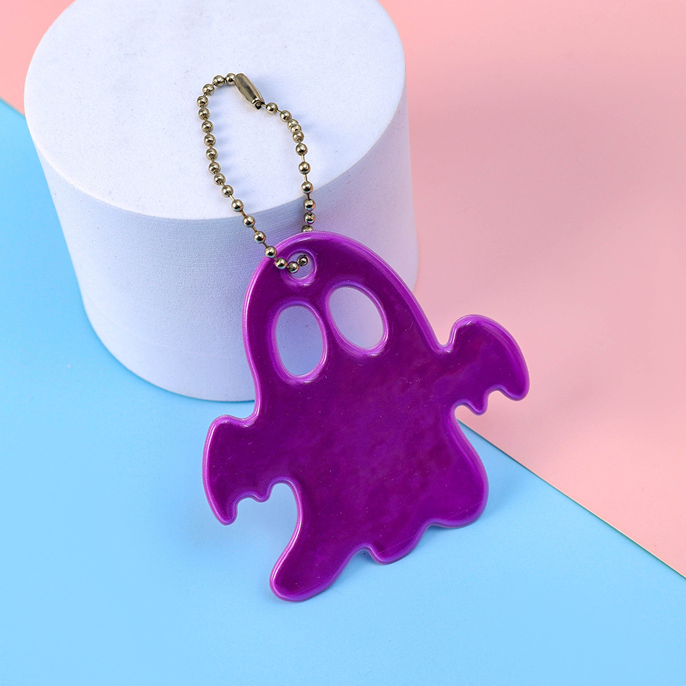 Ghost reflectante advertencia colgante PVC reflectante colgante al aire libre montar mochila adornos advertencia de seguridad marca colgante cadena