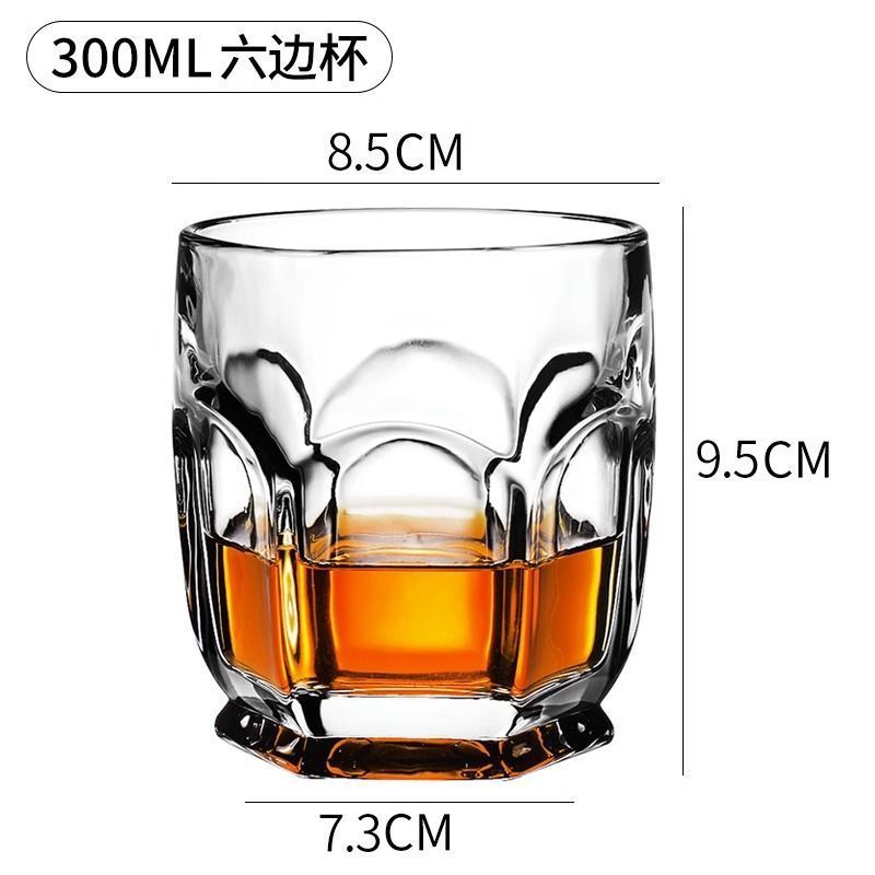 ウイスキー杯水晶ガラスヨーロッパ式の強い杯はビールの杯のガラスのコップのバーの洋式の杯の酒の器具を厚くします。|undefined
