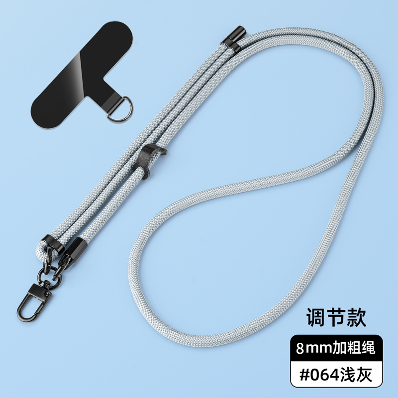 Cordón para teléfono móvil de 8mm, cuello colgante, mensajero, muñeca, eslinga de nailon resistente, cuerda anti-pérdida, longitud ajustable, espalda