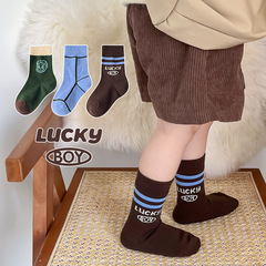 Children's socks for boys - 2024 Spring, mid-calf cartoon cotton socks for little boys, summer baby socks, wholesale