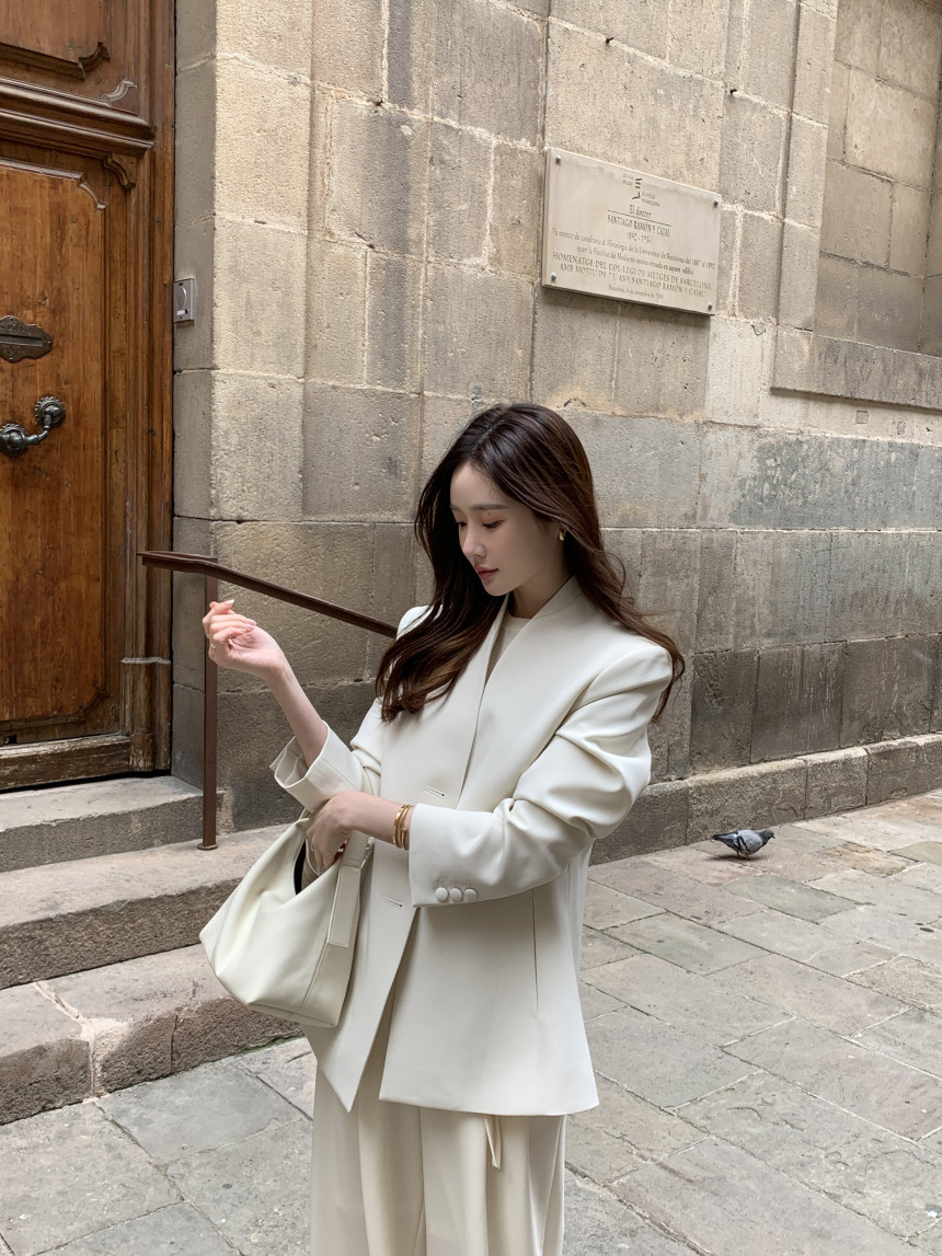 Blazer vintage stile coreano donna giacca casual elegante_voghion.com