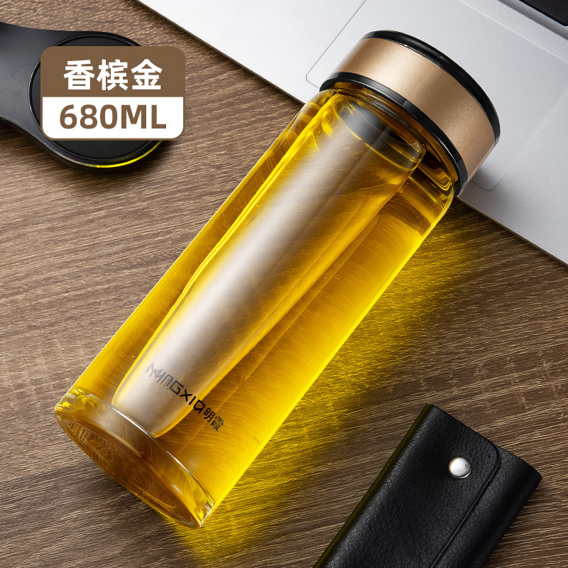 明霞単層グラス男性携帯車載カップ家庭用透明カップ|undefined