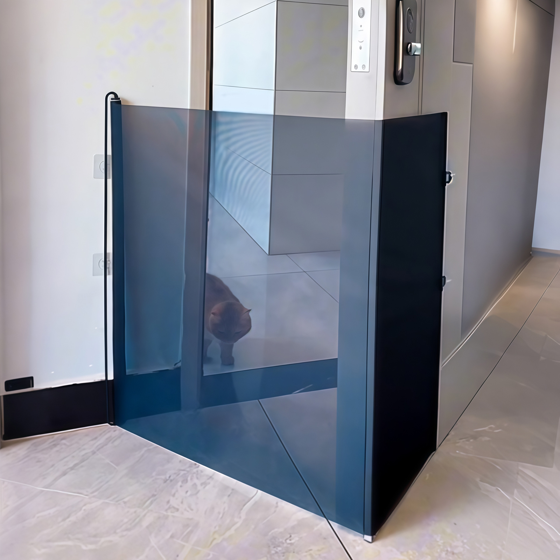 新款伸缩免打孔宠物围栏室内家用宠物防跑防跳可折叠加高挡板猫门