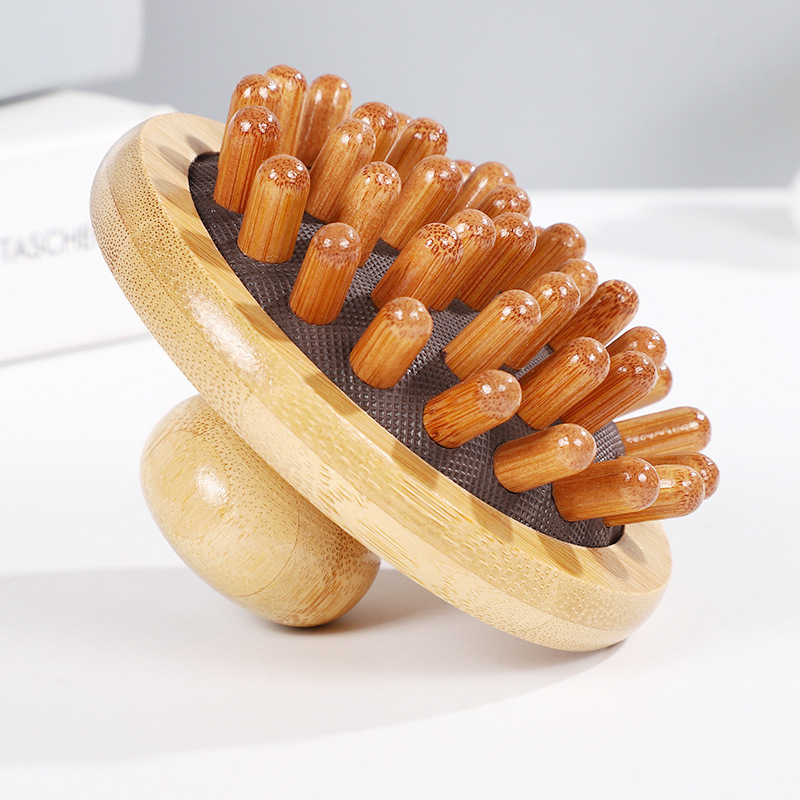 Transfronterizo en stock Cepillo de baño de haya Cepillo de baño de masaje de cerdas ovaladas Cepillo de baño de cuerpo seco de mano