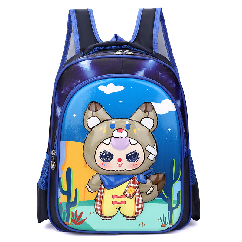 Mochila escolar de tres años para bebé Mochila escolar de jardín de infantes de dibujos animados para niños y niñas lindos Mochila para niños para reducir la carga Mochila de gran capacidad