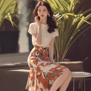 2025新款今年流行高级感超好看的气质盐系轻熟两件套装裙子女夏季