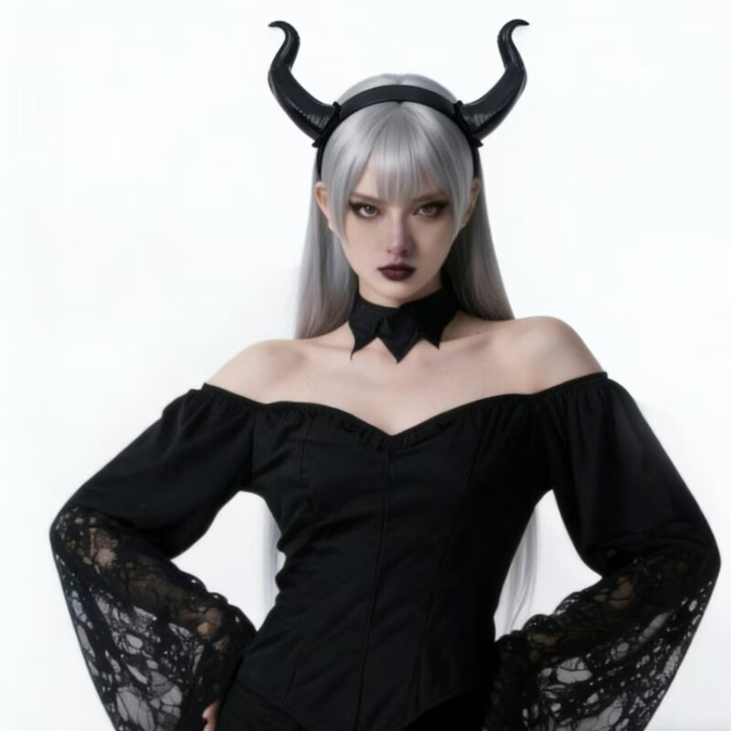 Direct Supply from Manufacturer: Halloween Cross-Border Devil Horn Headband Decoration for Dance Party Performance Props