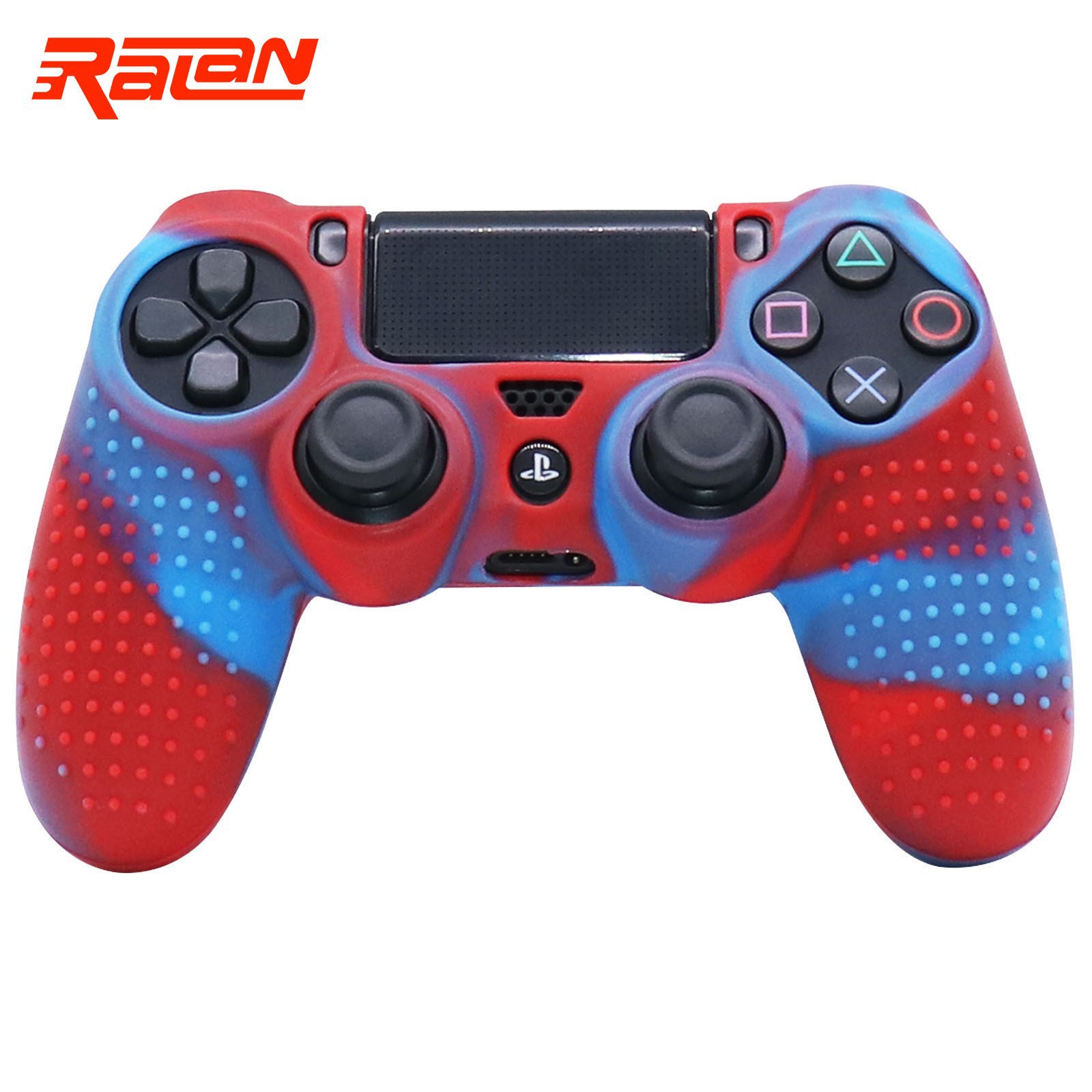 Ps4 caso de la manija cinta de camuflaje Punto de silicona caso PS4 manejar cubierta protectora pro Slim antideslizante caja de la máquina de juego