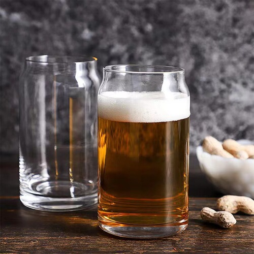 Transparent 480ml Cola Can Straw Cup Creative Beer Cup Glass Cup Printed Logo Aluminum Can Cup