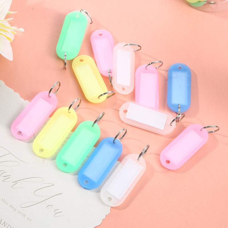Color plastic key card hotel number classification card luggage tag keychain key plate listing wholesale