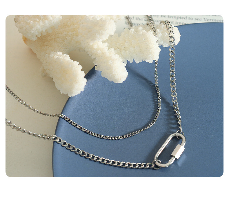 Retro Geometric Titanium Steel Plating Necklace_colorza_4