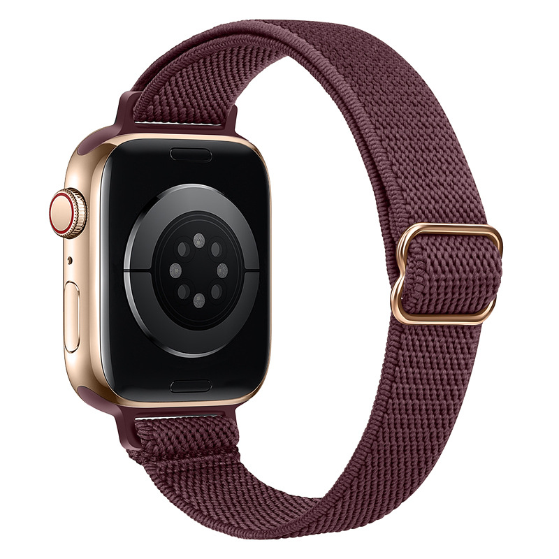 Aplicable para AppleWatch correa iWatch7 Apple cintura elástica nylon correa de pulsera ajustable ligera