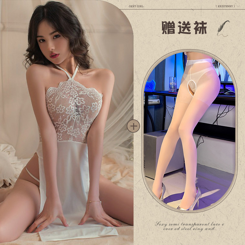 흰색 + 흰색 가랑이 없는 양말