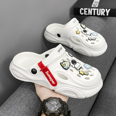 Hole hole shoe women summer outer wear sticky sole head slipper men sports sandals thick sole anti-slip slippers EVA deodorant