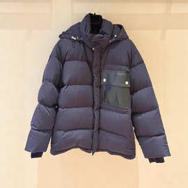 正确版原标现货BV家25FW编织真皮90白鸭绒羽绒服休闲百搭宽松男士