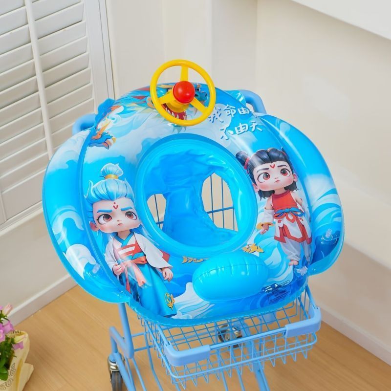Anillo de natación para aviones para niños, volante para bebés, anillo de asiento para niños, anillo de salvavidas inflables grueso anti-rollback image 4