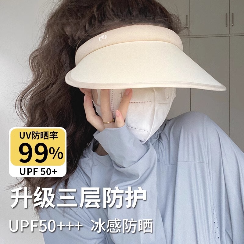 Upf50 Sunscreen Hat Zhao Ruth Evening Sun Hat Children's Summer Anti-ultraviolet Face Coverage Empty Top