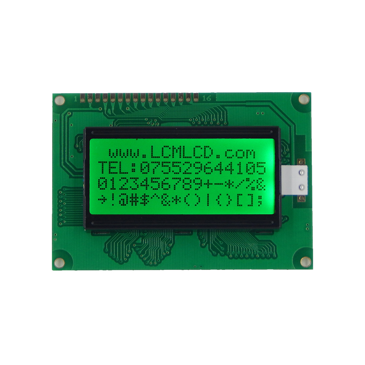 SYB1604AV20点阵液晶模块COB并口ST7066控制LCD显示屏2.4寸16pin