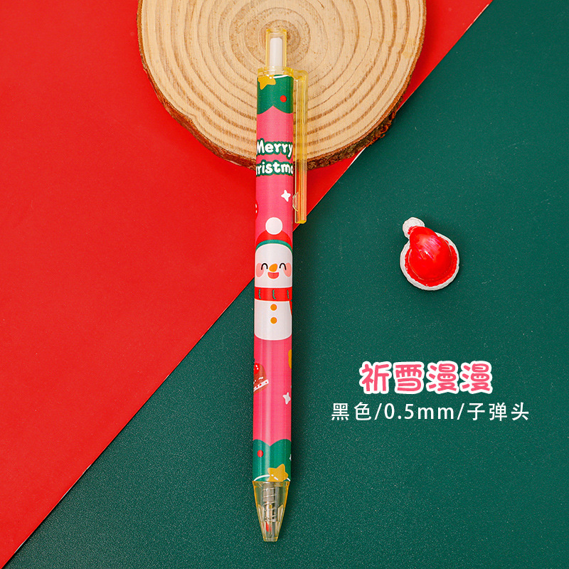 Hangsu オリジナルクリスマスプレスゲルペンかわいいクリスマス文具漫画署名ペン試験筆記ペン|undefined