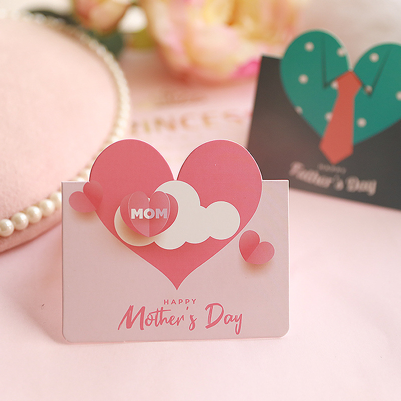 Cross-border Mother's Day Love Folding Three-dimensional Greeting Card Message Card Blessing Thank You Birthday Card Can Be Wholesale Cross-border Mother's Day Love Folding Three-dimensional Greeting Card Message Card Blessing Thank You Birthday Card Can Be Wholesale