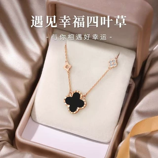 合金四叶草项链女ins冷淡风设计感高级感锁骨链轻奢小众百搭款