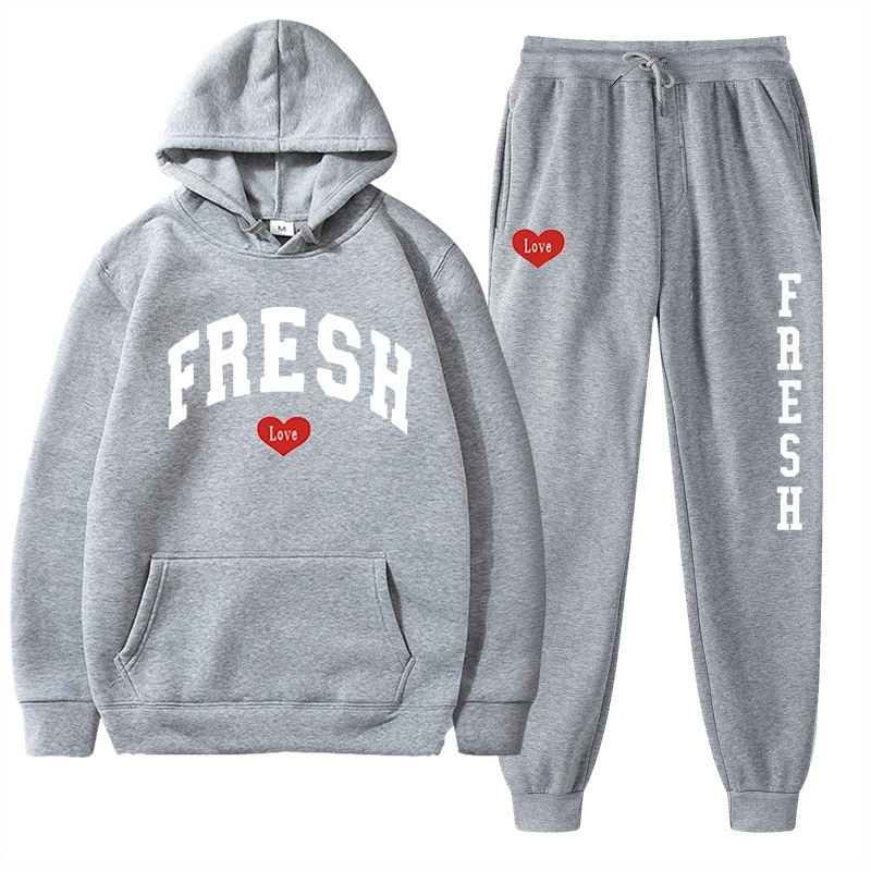 2025 Европейская и американская новая мода: печатный свитшот, осенне-зимний флисовый теплый худи, повседневный спортивный женский костюм