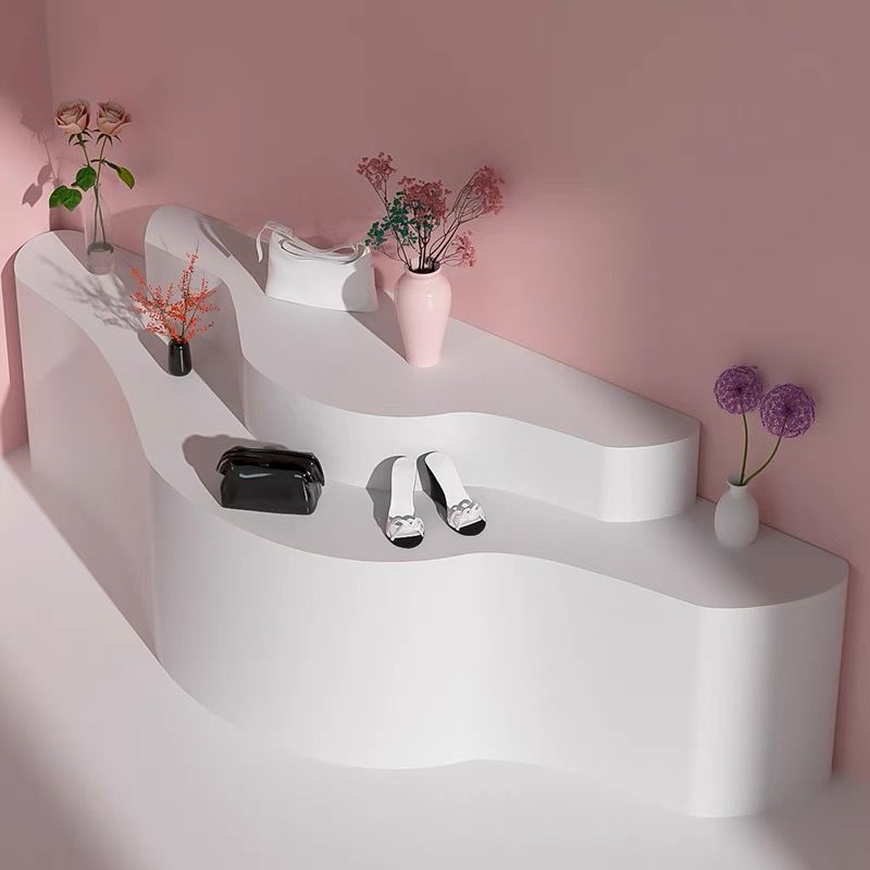 服装店橱窗陈列道具女装饰美容院异形落地中岛M型展柜地台展示台