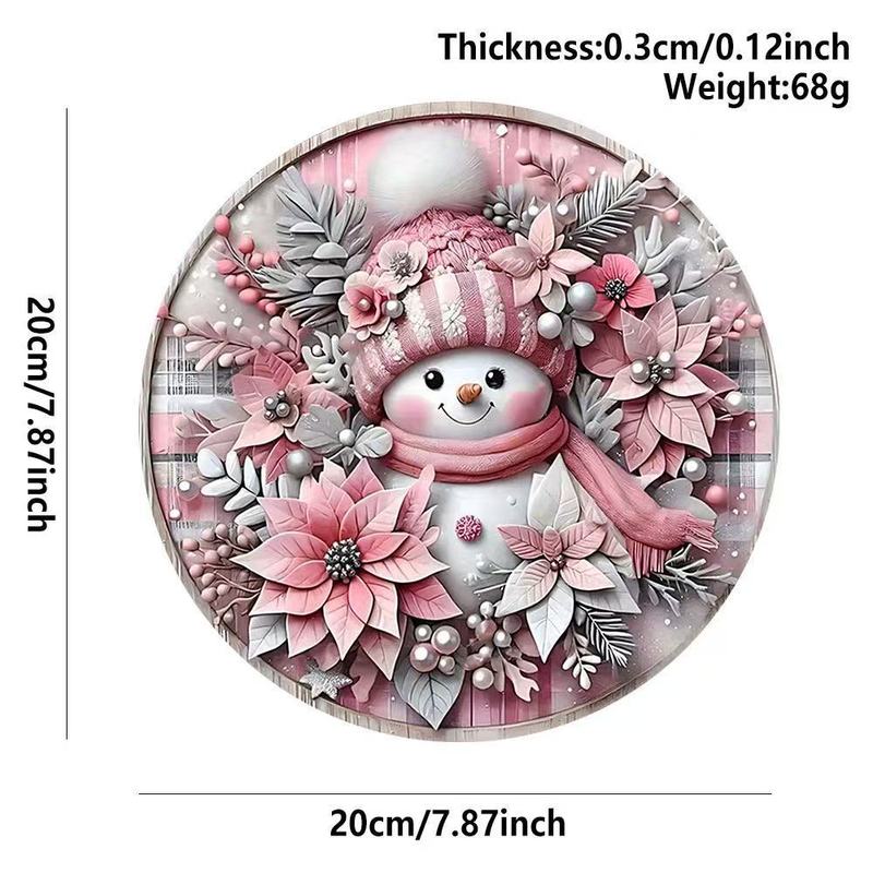 クロスボーダークリスマス木製雪だるまペンダント工芸品クリスマス雰囲気装飾ラウンドサインドアサイン|undefined