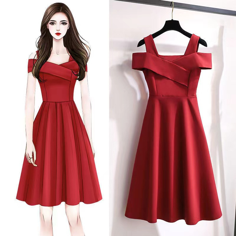 2026 New Cross-Border Plus-Size Off-Shoulder Elegant Dress for Plus-Size Women, Fashionable Tummy-Concealing Slimming Waist-Cinching Trendy Dress 2026 New Cross-Border Plus-Size Off-Shoulder Elegant Dress for Plus-Size Women, Fashionable Tummy-Concealing Slimming Waist-Cinching Trendy Dress