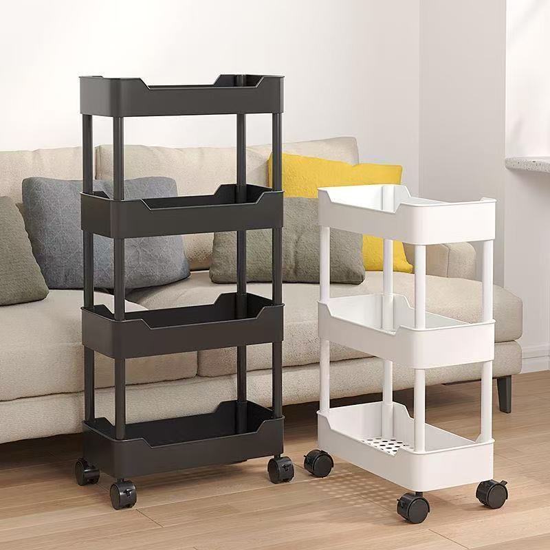 Estante de costura de piso a techo, refrigerador multicapa, estante de almacenamiento de huecos, gabinete, baño doméstico, cocina, carrito móvil