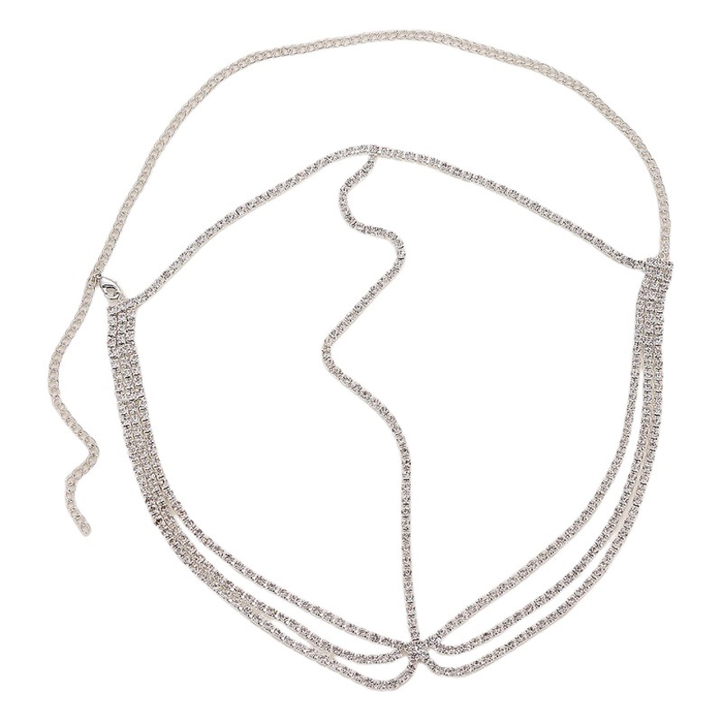 Cinta para el Pelo con Cadena de Frente de Aleación con Borlas para Regalo
