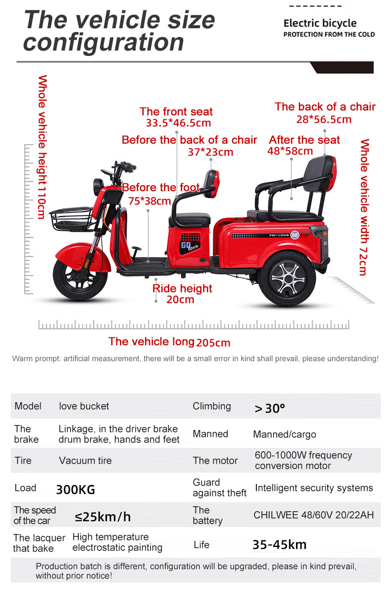 Mobility Scooter Customizable Logo Electric Tricycle