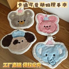 シンプルな吸水タオル掛けの手拭きタオルは、かわいい韓国綿の小さなタオルトイレの手拭きタオルを厚くします