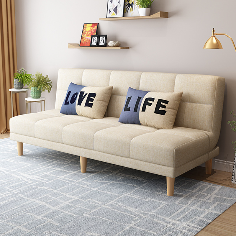 Fábrica directa sofá de piel de gato garra sala de estar pequeña casa de alquiler tienda de ropa doble plegable multifuncional dos