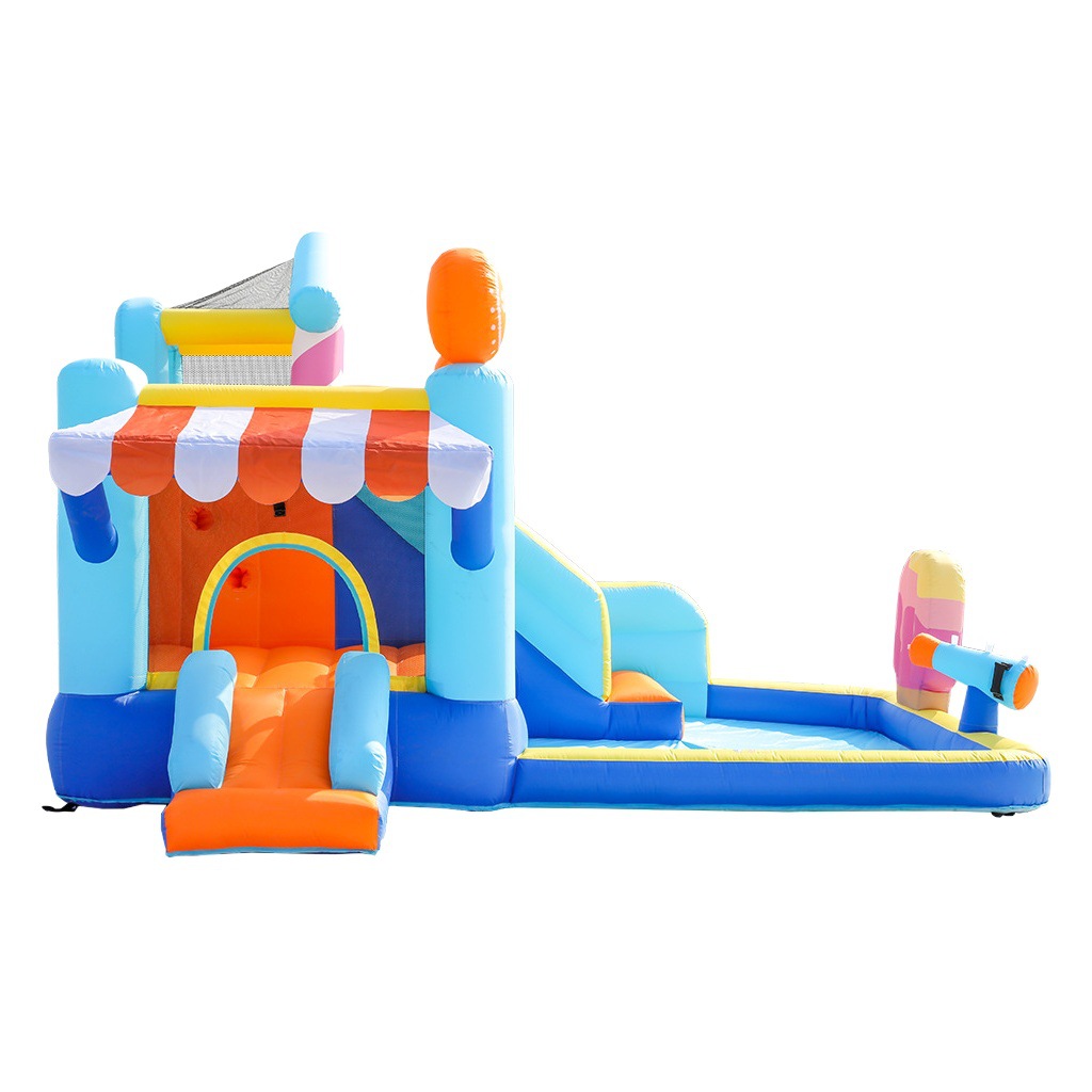 Castillo Inflable para Niños Doctor Dolphin, Trampolín Pequeño, Tobogán Acuático Inflable, Cama Elástica Inflable para Fiestas al Aire Libre, Castillo Inflable para el Hogar