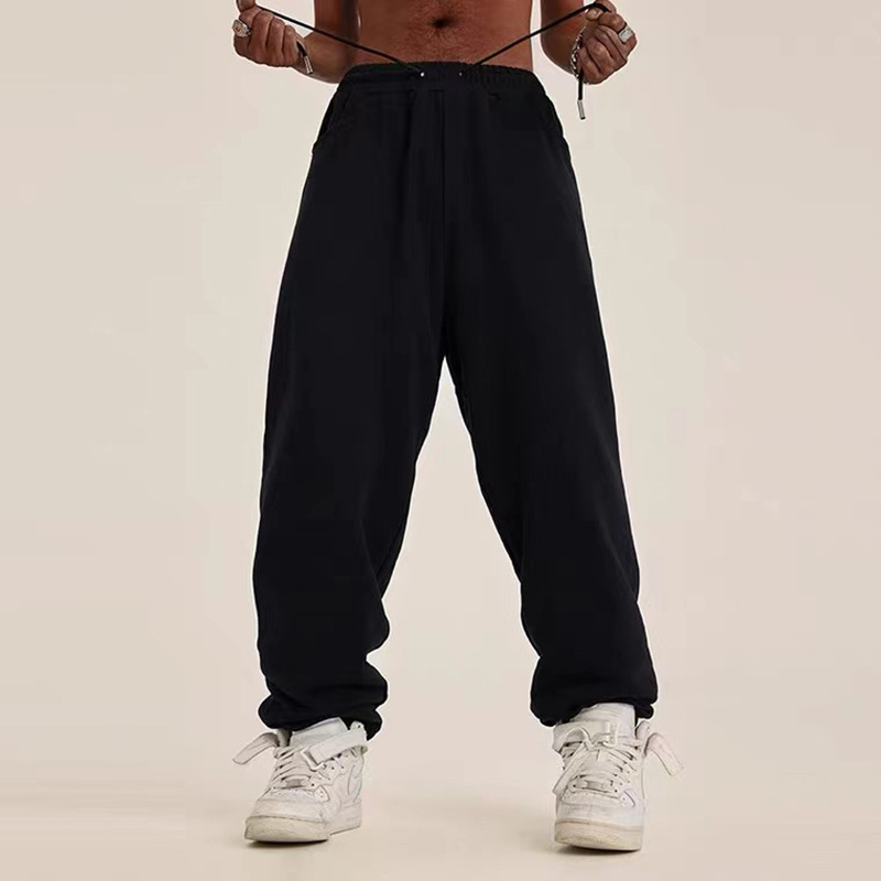 2025 Europa y los Estados Unidos sueltos pantalones rectos hombres pantalones deportivos de piernas anchas de otoño y invierno americano pantalones de tendencia casual universal