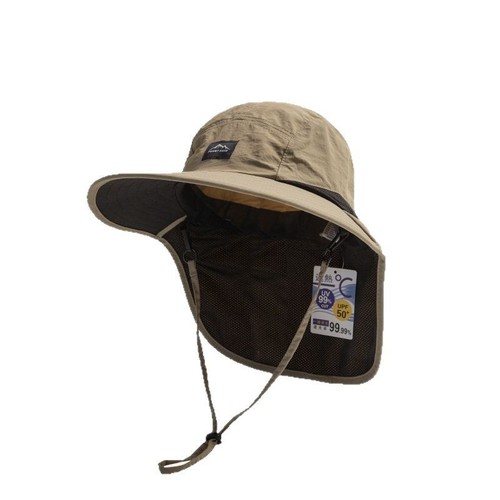 Children's Sun Hat, Unisex Summer Outdoor Hat with Neck Protection, UV-Blocking Fisherman Hat for Parent-Child Hiking