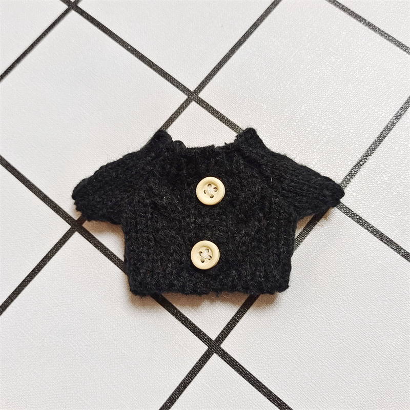 Venta caliente perro cabeza 14cm muñeco de peluche suéter colección de accesorios de ropa rabu ropa spot al por mayor